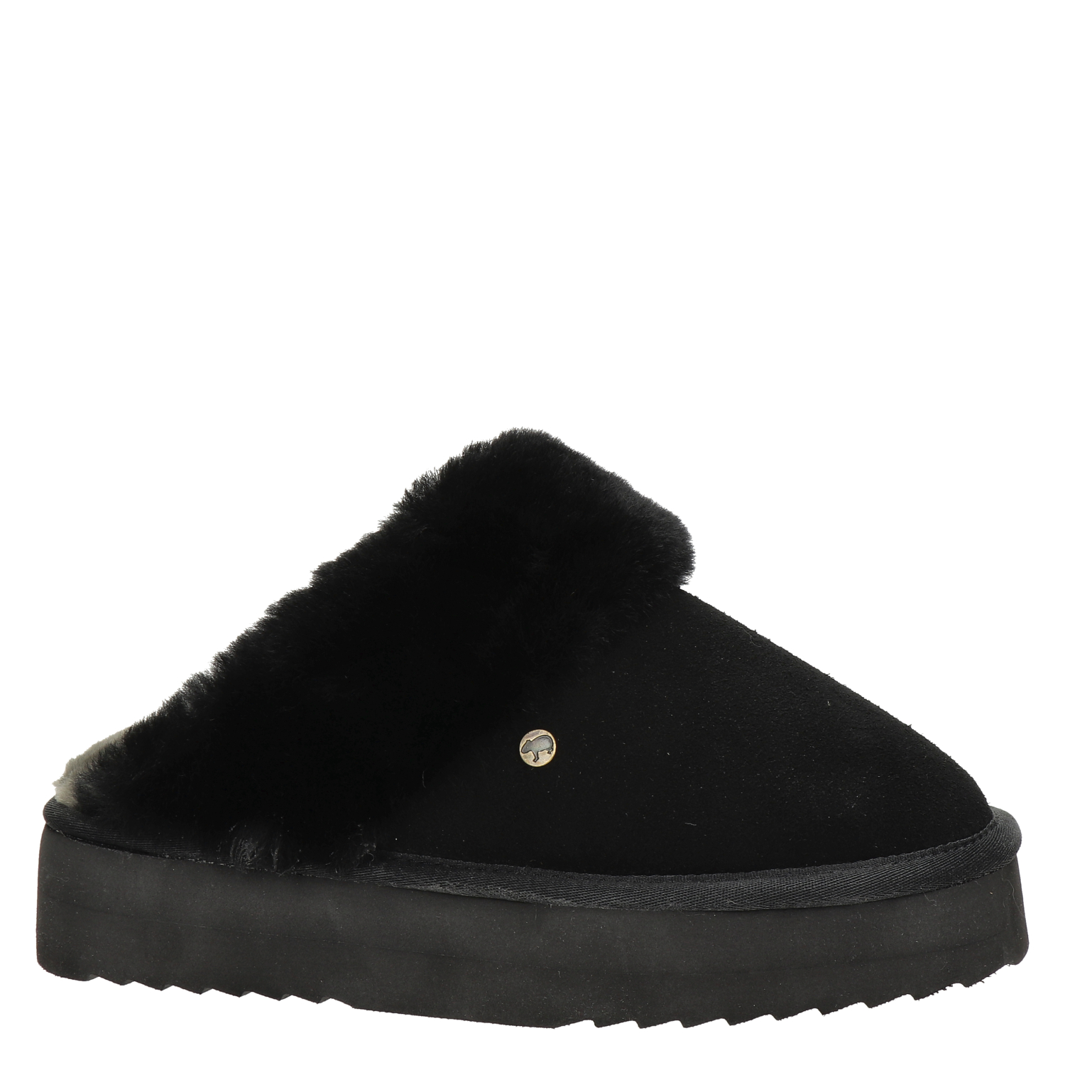 Flurry Plateau dames pantoffel Warmbat Australia Zwart