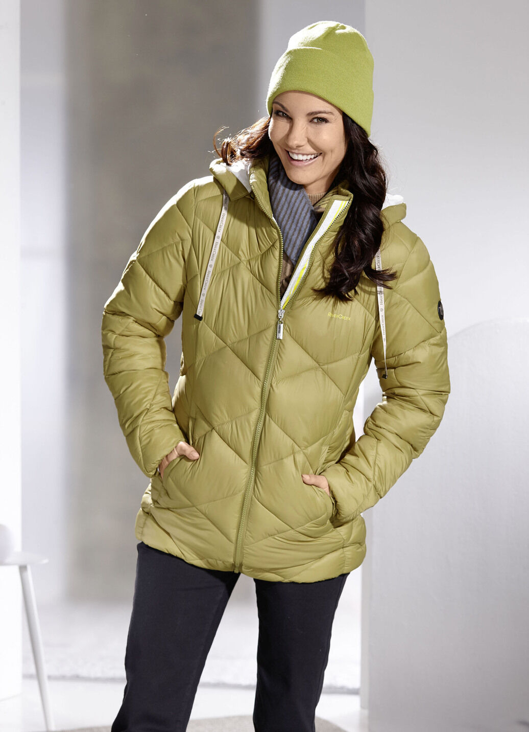 Jacke mit Rautenstepp