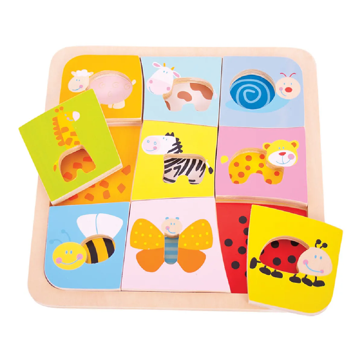 Bigjigs Toys Motifs d'Animaux - Puzzle