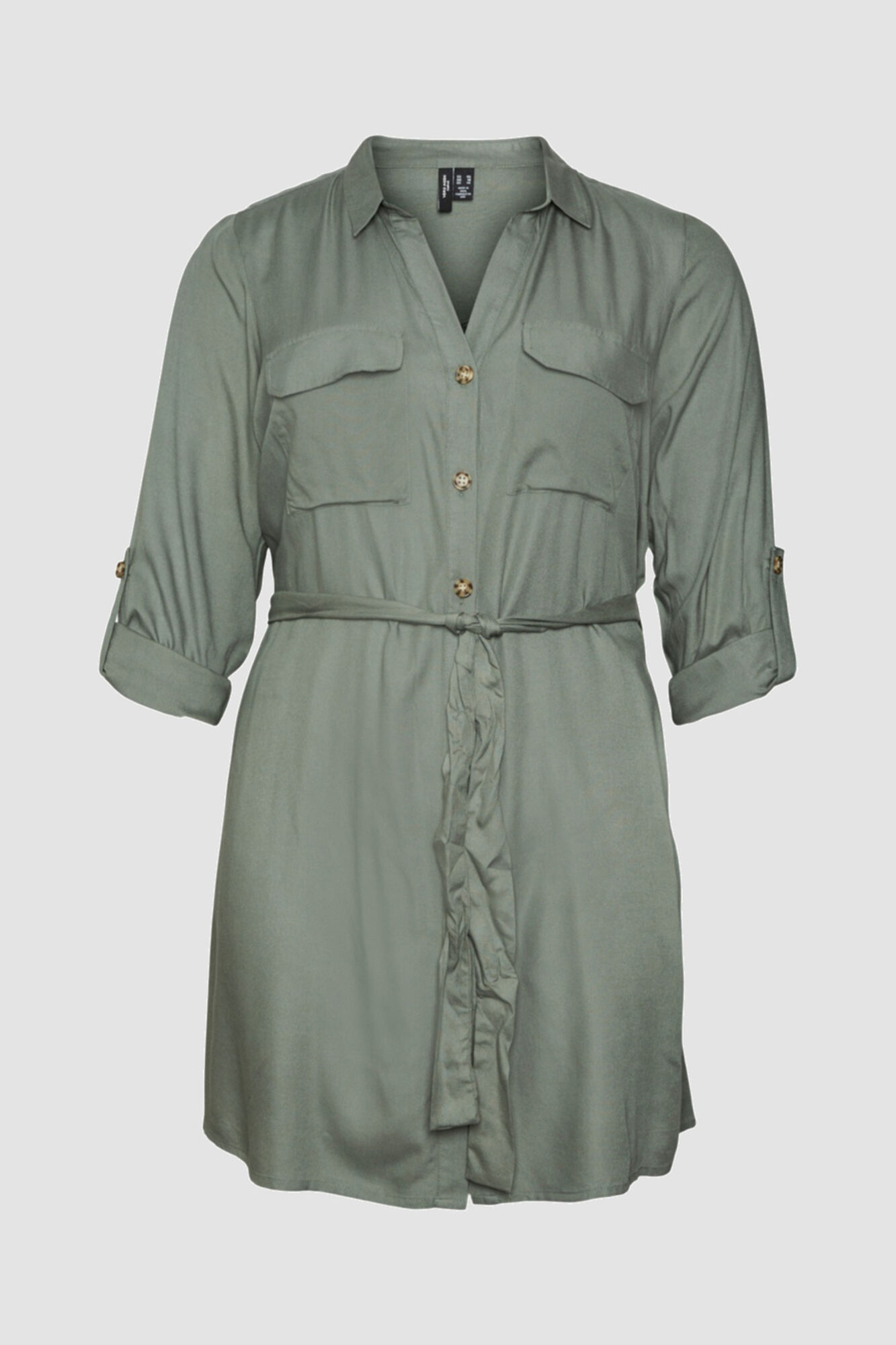 Vestido curto plus size - Verde