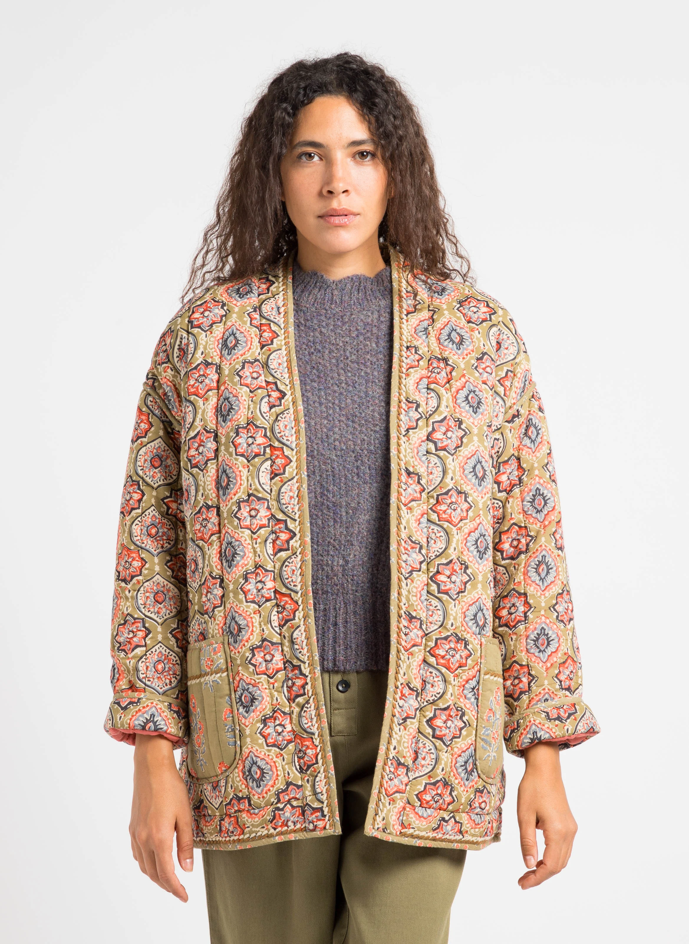 MARCEAU - Veste imprimé en coton | Vert