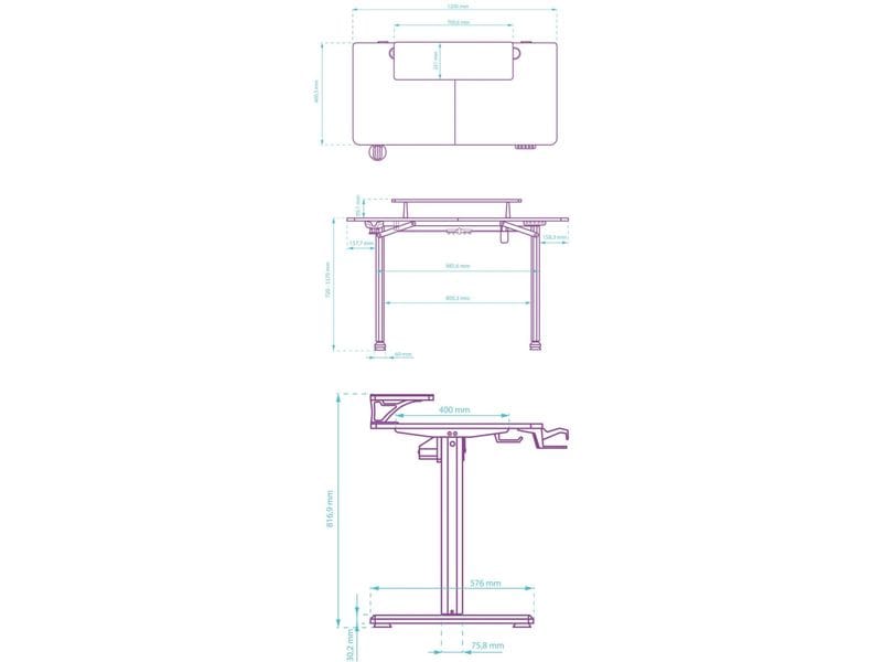Ultradesk Gaming Tisch Higlander Weiss Robuster Gaming-Tisch mit elektrischer Höhenverstellung