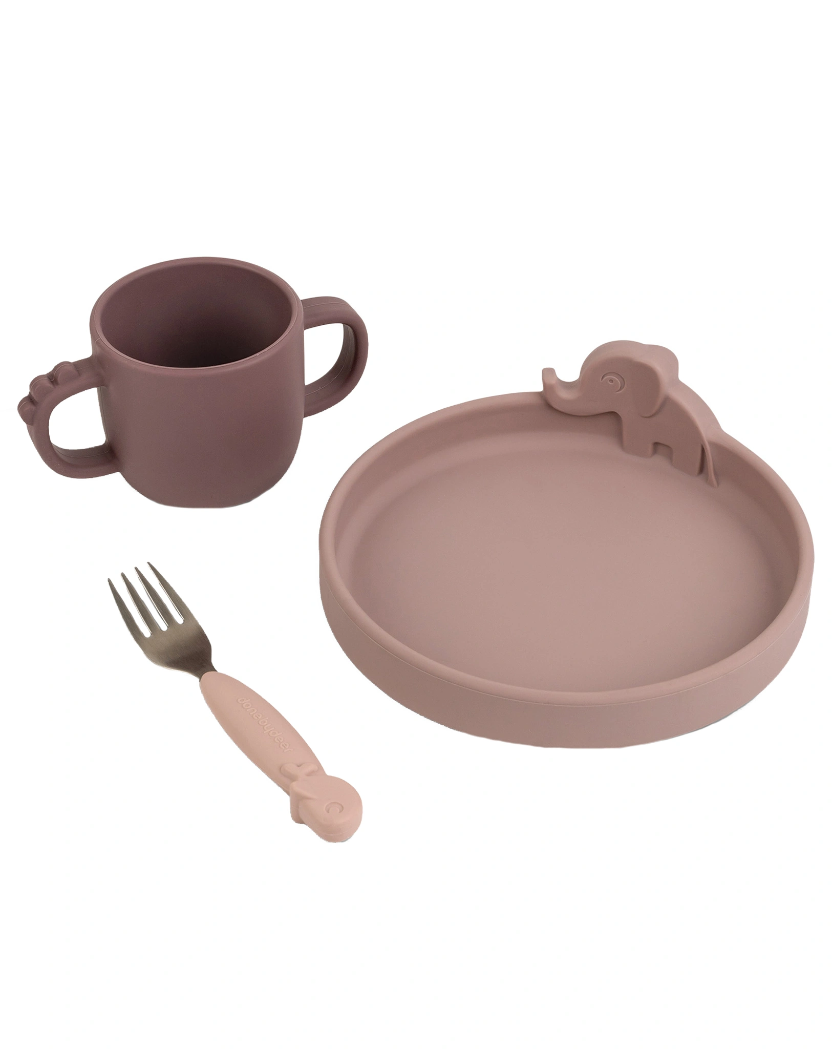 Geschirr-Set PEEKABOO - DEER FRIENDS 3-teilig in rosa