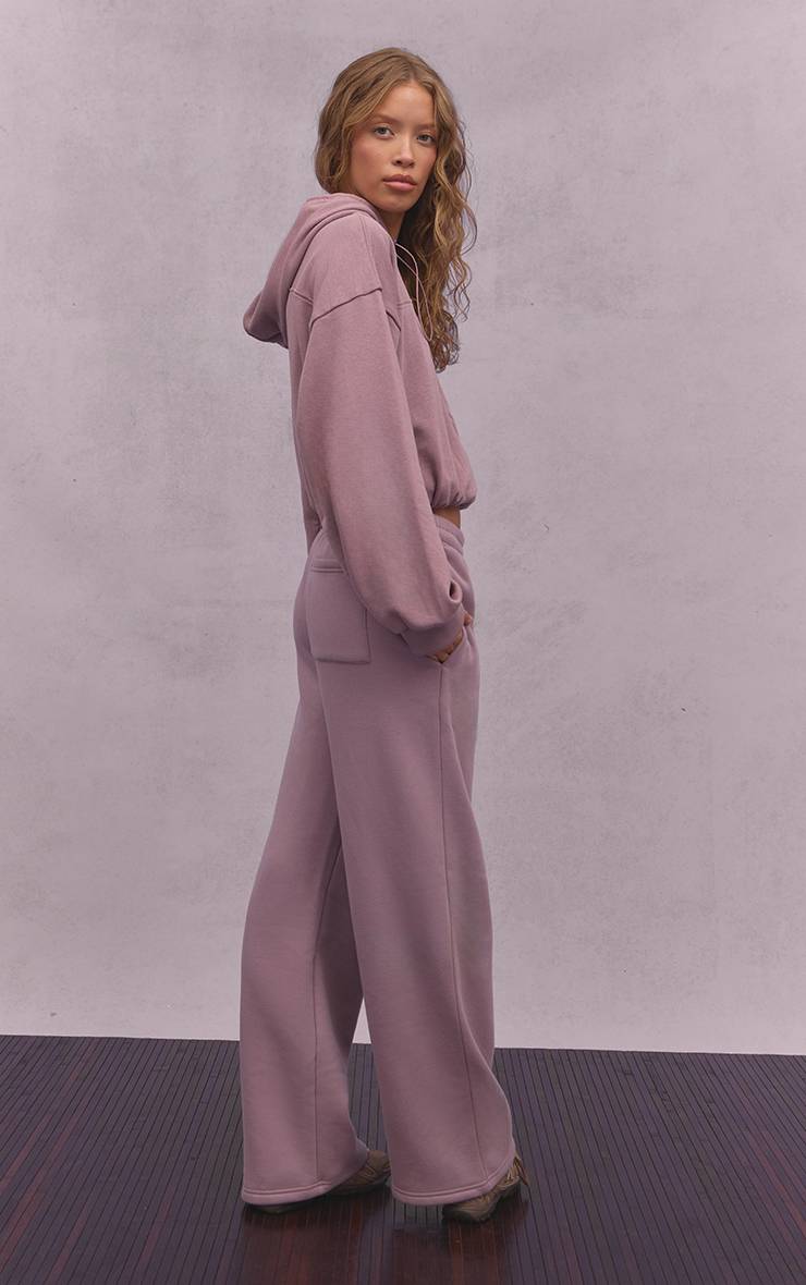Mauve Pantalon De Jogging À Jambe Droite