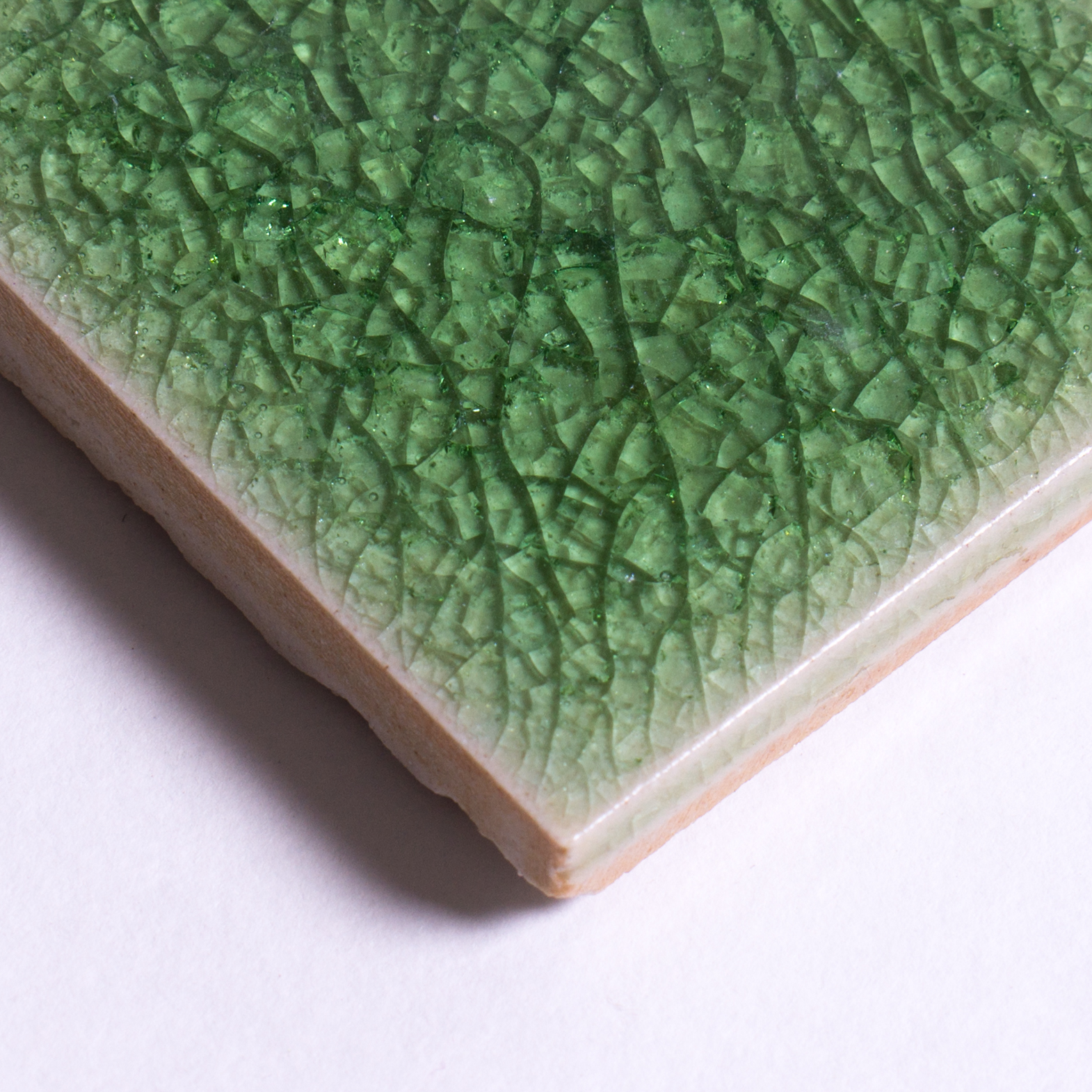 Fliese 'Craquele' pastellgrün, L 5 cm, B 5 cm von fischer's lagerhaus
