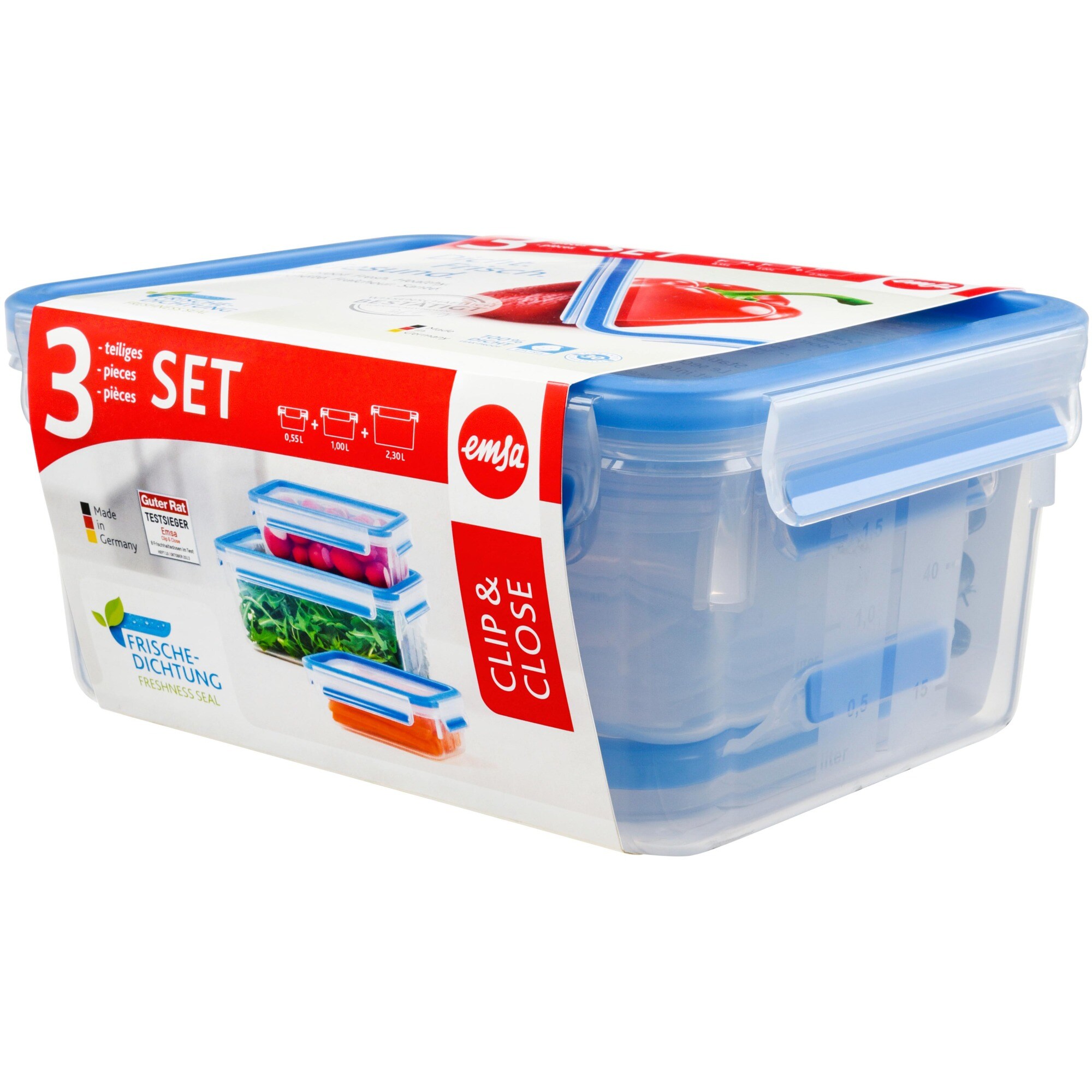 Emsa Dose CLIP & CLOSE Frischhaltedosen-Set