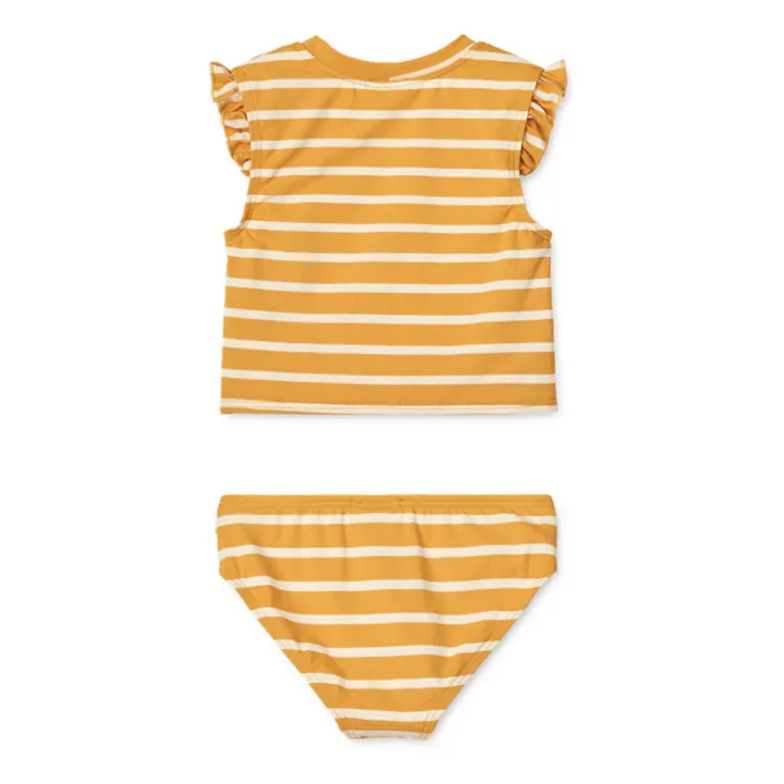 Liewood Maillot 2 Pièces Judie Rayé | Jaune moutarde