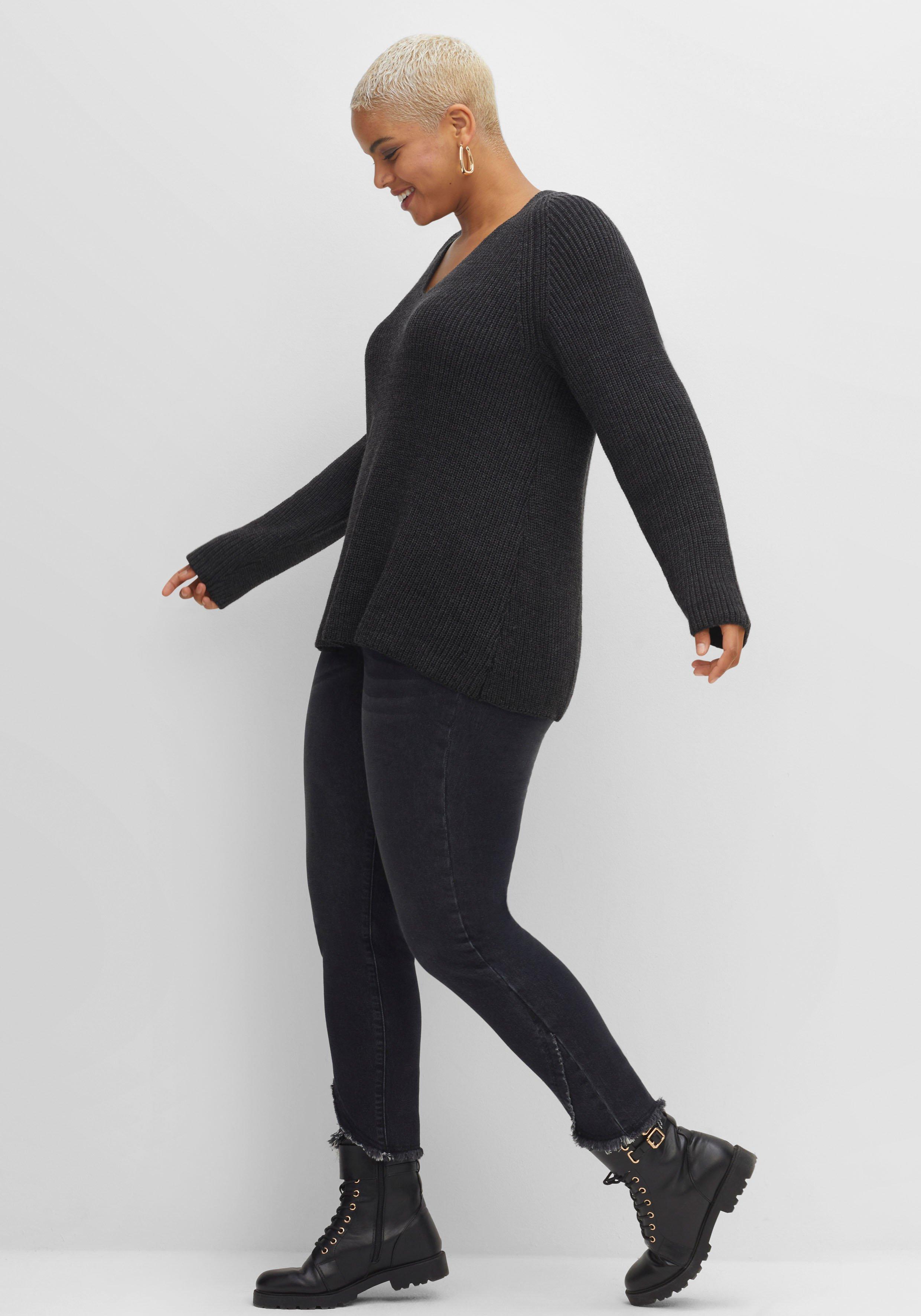 Pullover mit Kaschmir, in leichter A-Linie