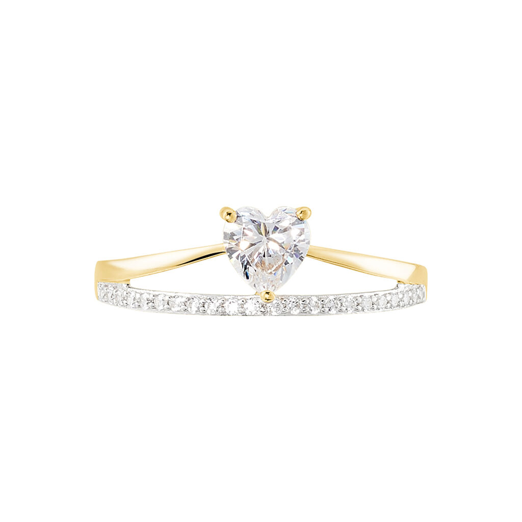 Bague Mohira Or Jaune Oxyde De Zirconium