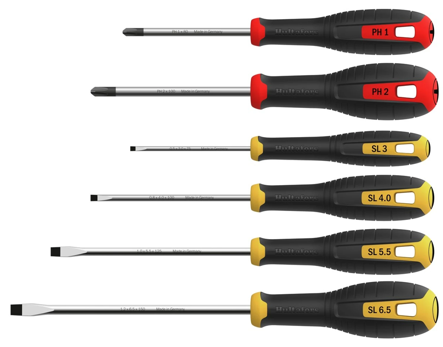 Hultafors HSS SL/PH Schroevendraaierset PH & SL - 6 stuks