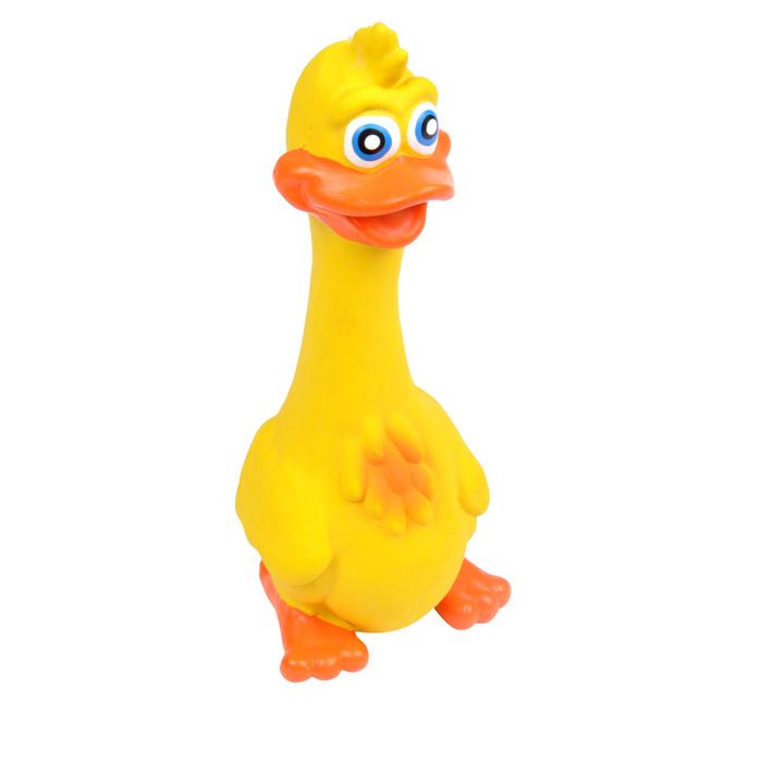 JOUET CANARD LATEX SONORE 19.5CM JAUNE