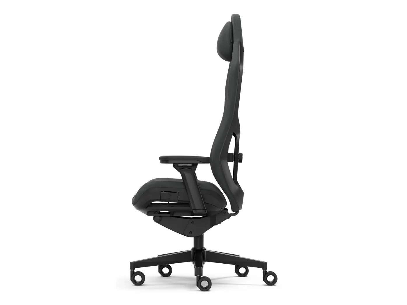 Fractal Design Refine - Spillestol - ergonomisk - lænestol - armstøtter - T-formet - vippe - glasfiberforstærket polypropylen/nylon - mørk