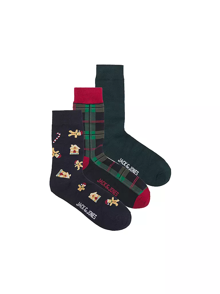 JACK & JONES Geschenkebock JACXMAS inkwell/rhubarb scarab dunkelrot