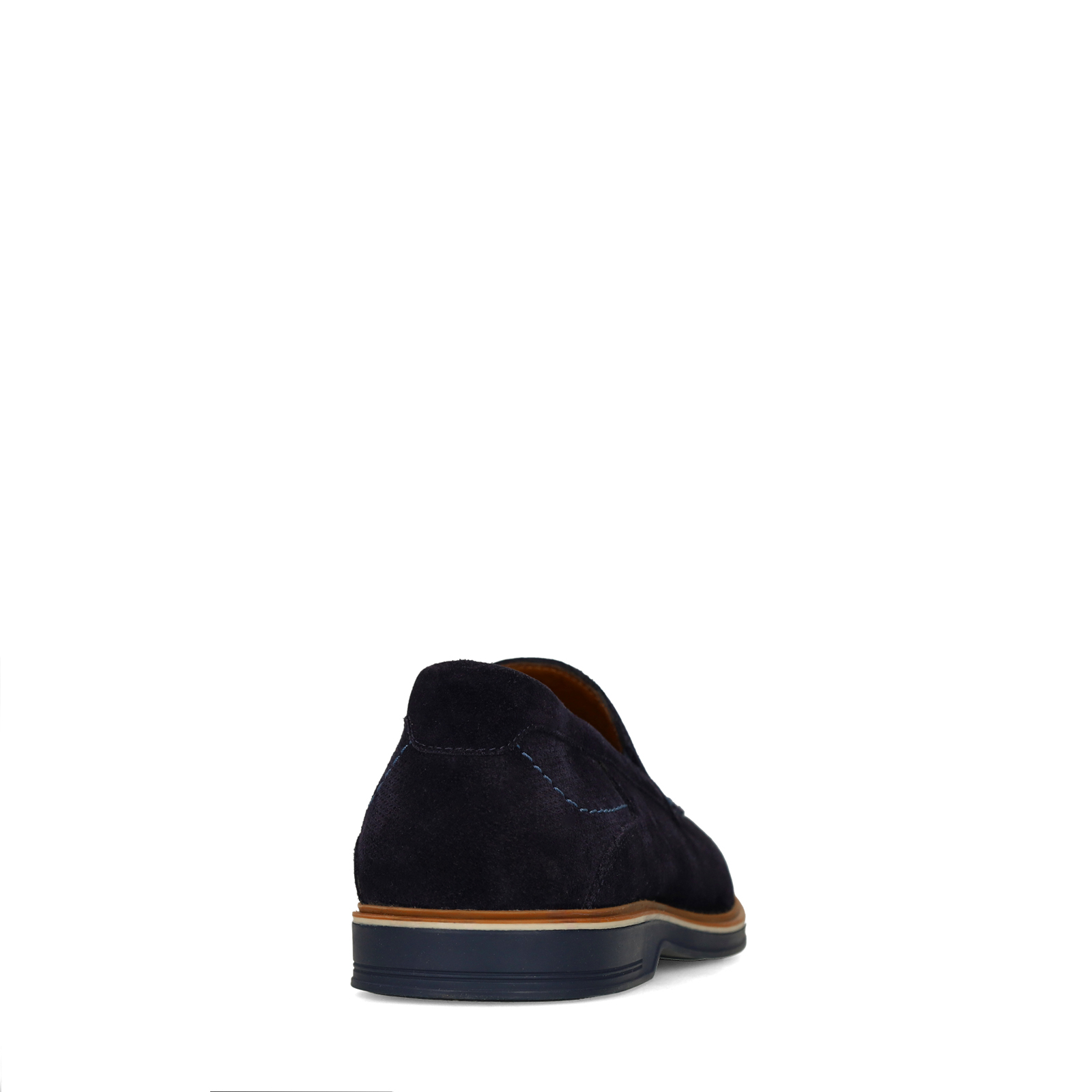 Donkerblauwe suède loafers
