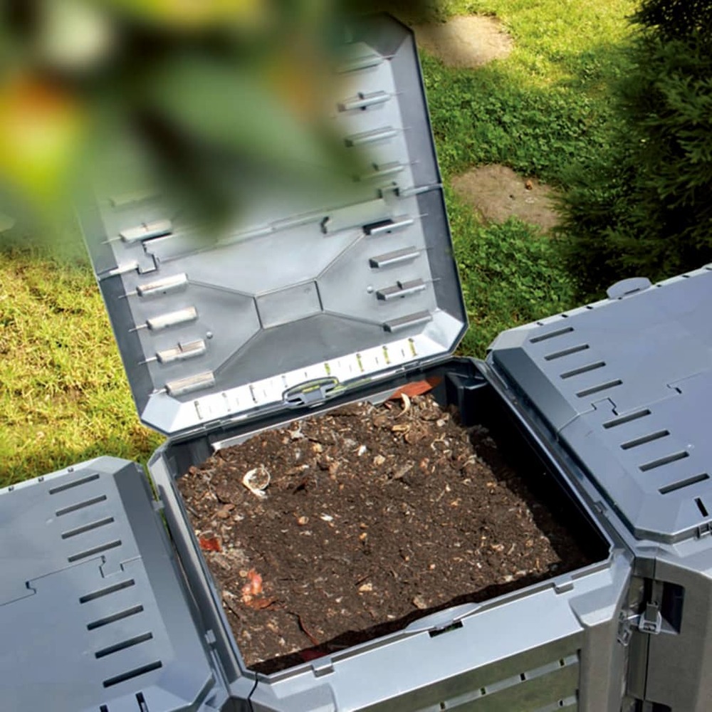 Composteur de jardin noir 800 l