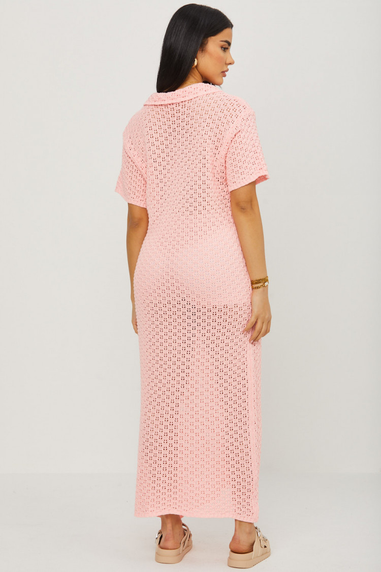 Robe rose ajouré