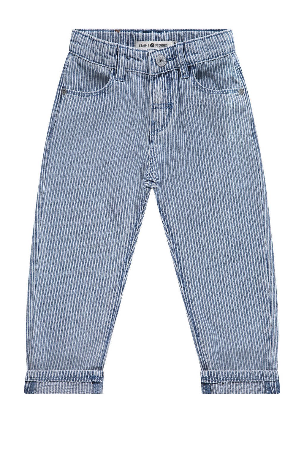 Stains&Stories loose fit jeans blauw