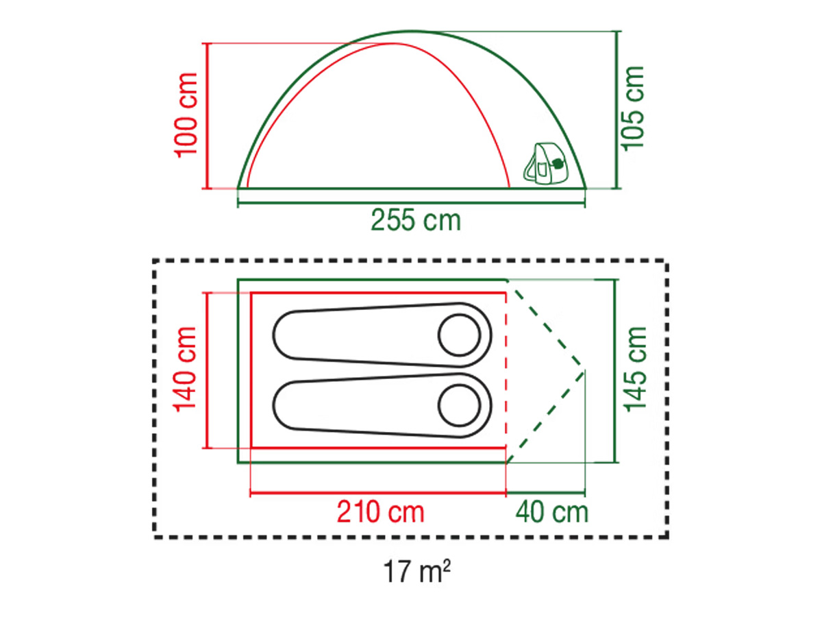 Coleman Darwin 2 plus Blackout koepeltent