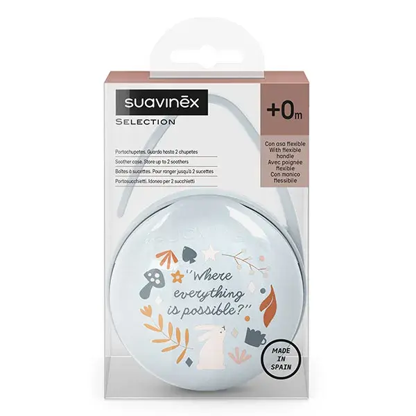 Suavinex, Wonderland, Porta-Chupetas Duo - Azul Wonderland