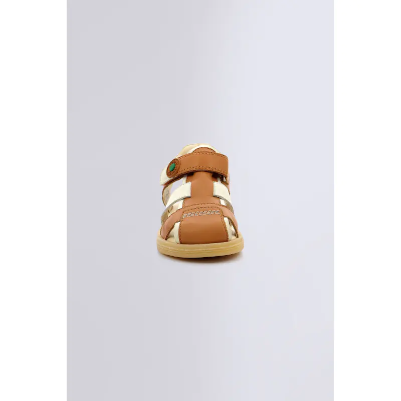 KICKGALACXU CAMEL BLANC SANDALES Cuir Garçon