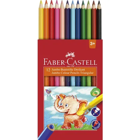 Faber-Castell Buntstift dreikant Jumbo 12er
