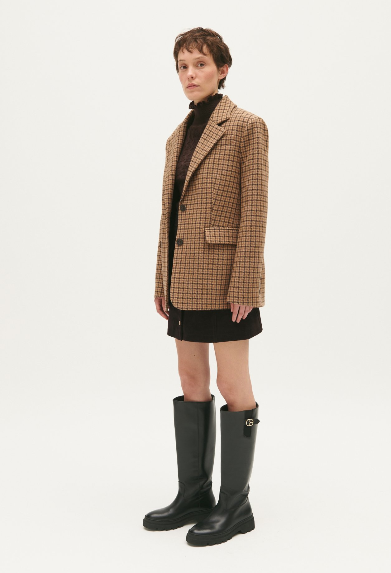 Veste velours carreaux