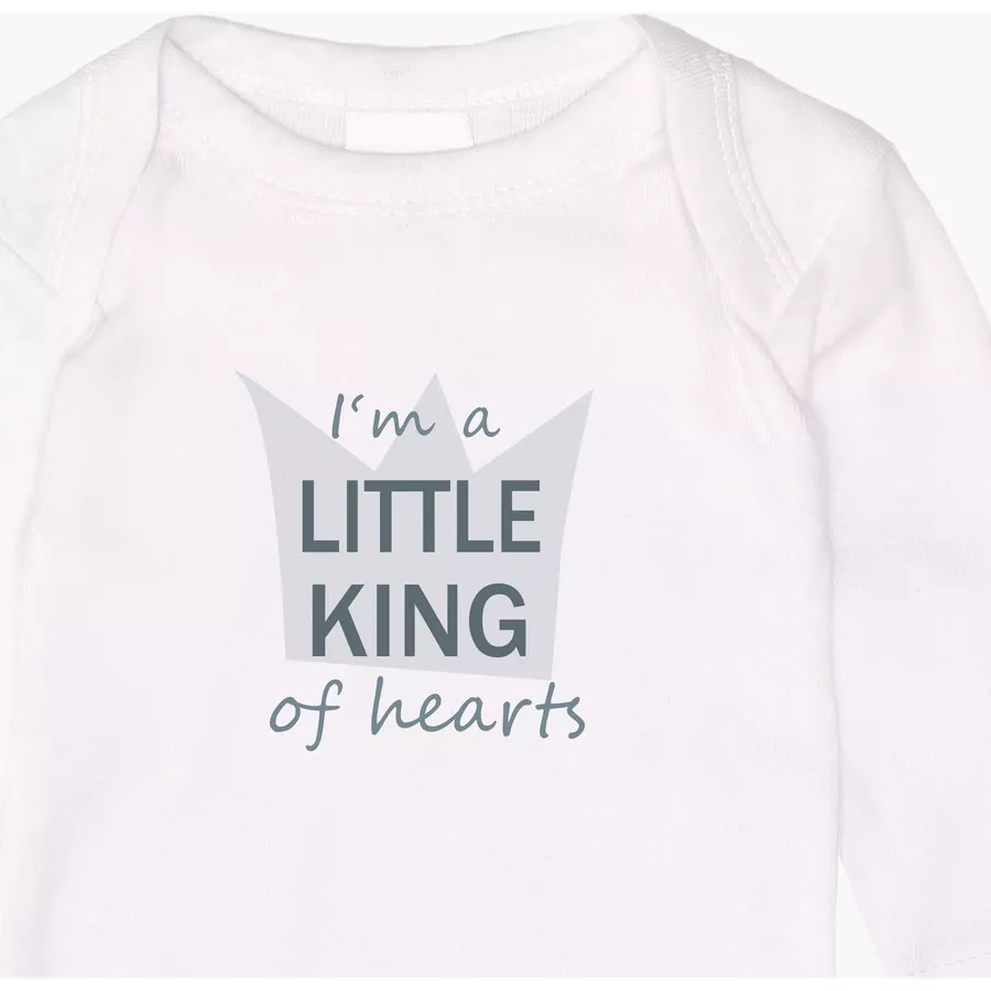 Liliput Langarmbody im 2er-Pack Little King weiß