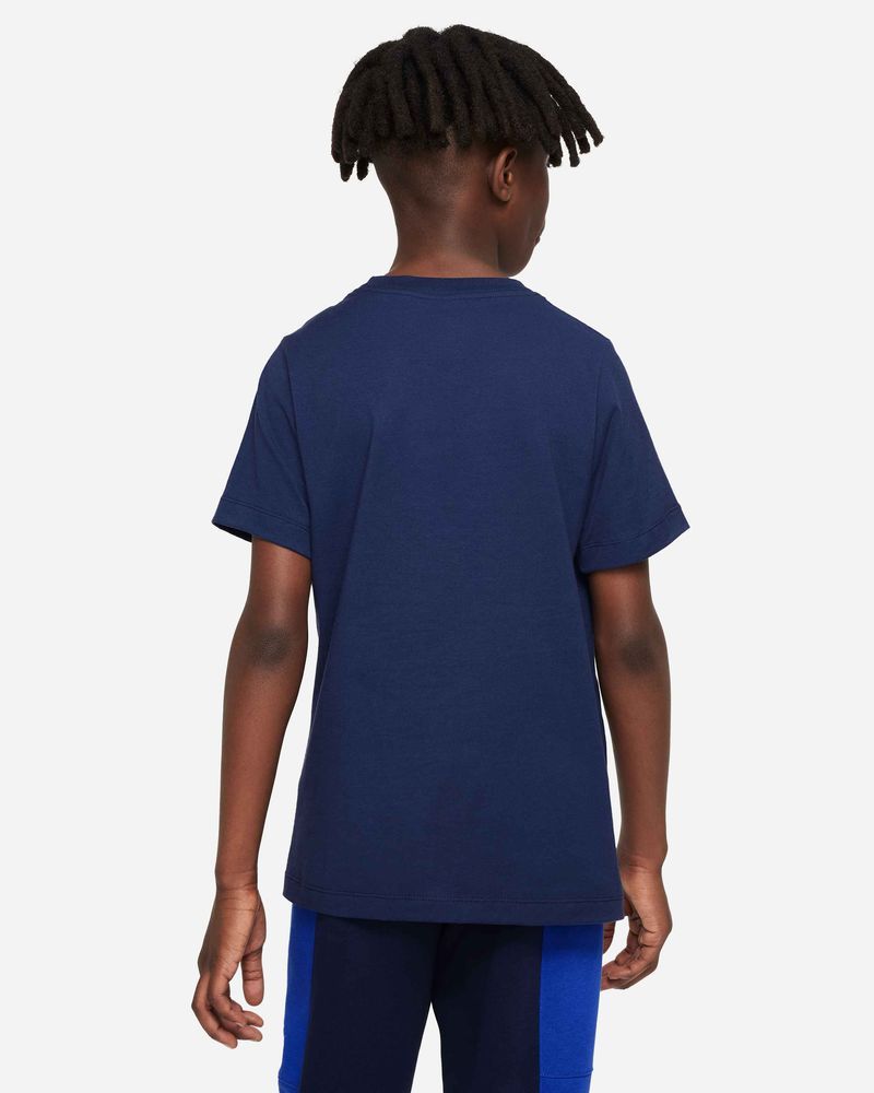 T-shirt Nike Sportswear Bleu Marine & Blanc pour enfant