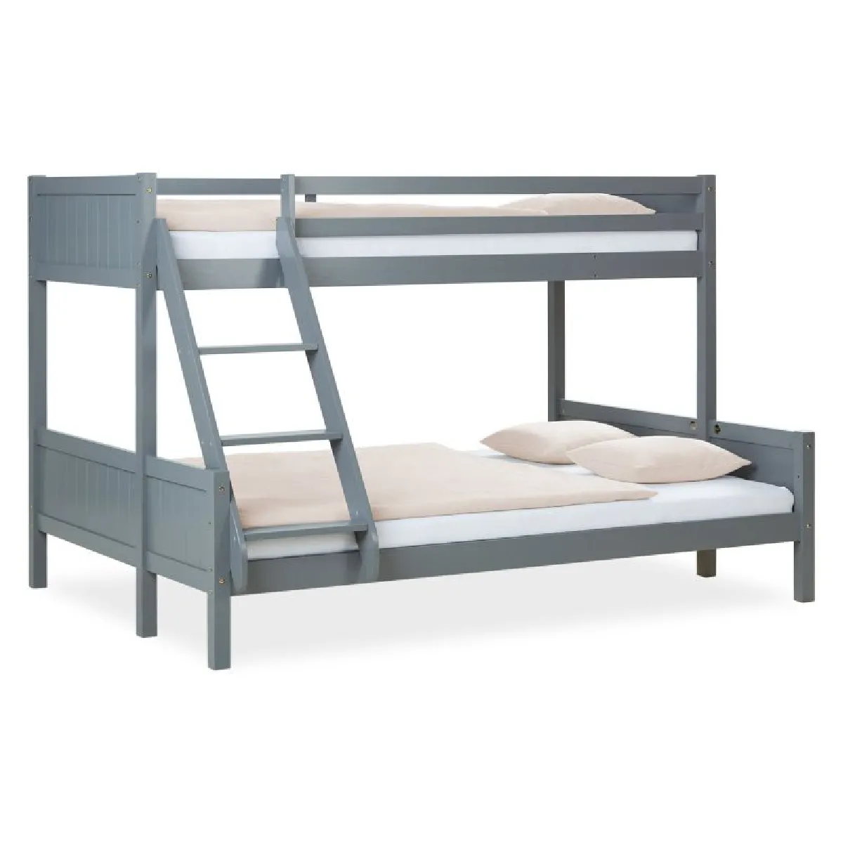 HOMESTYLE4U Lit superposé 90x200 et 140x200 cm - Gris