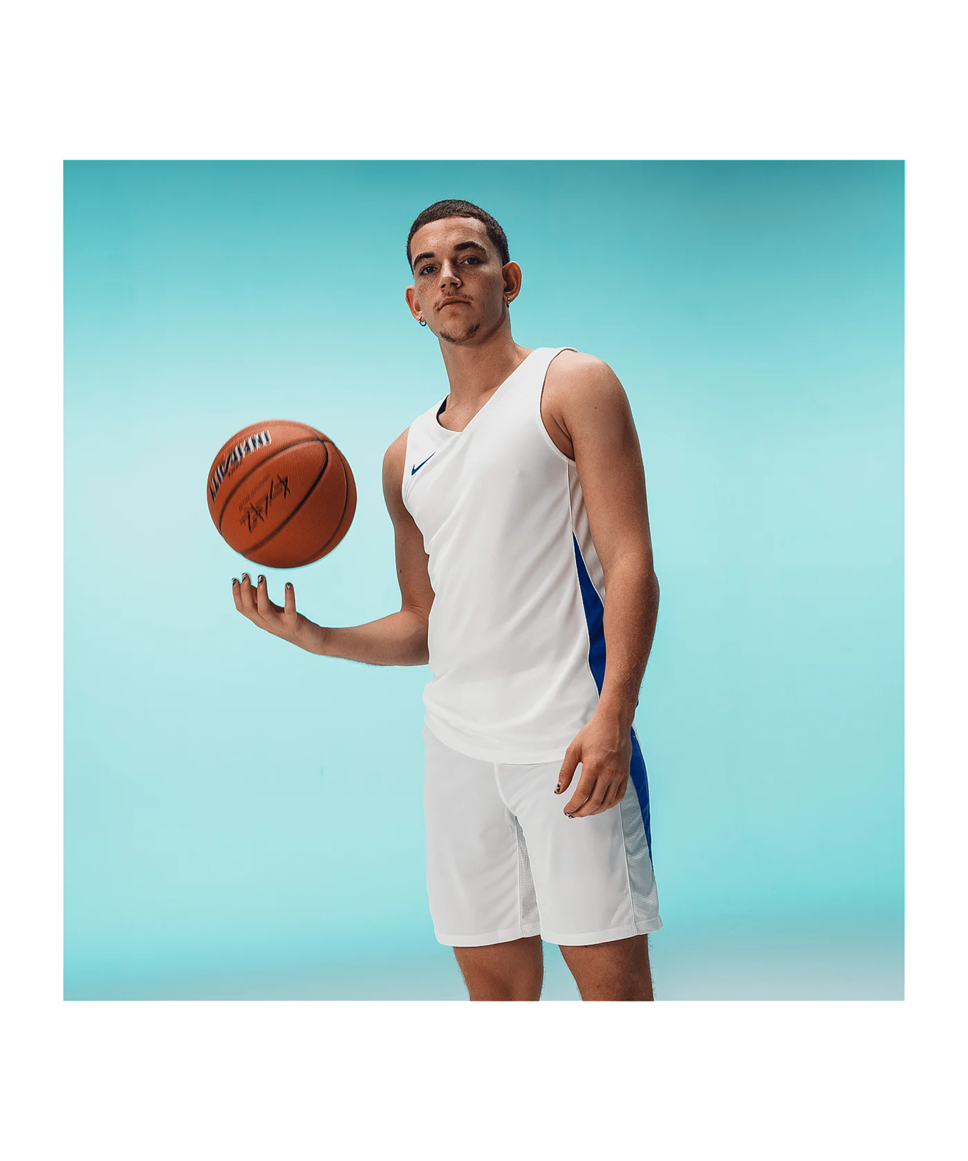 Nike Team Basketball Stock Short Weiss Blau F102