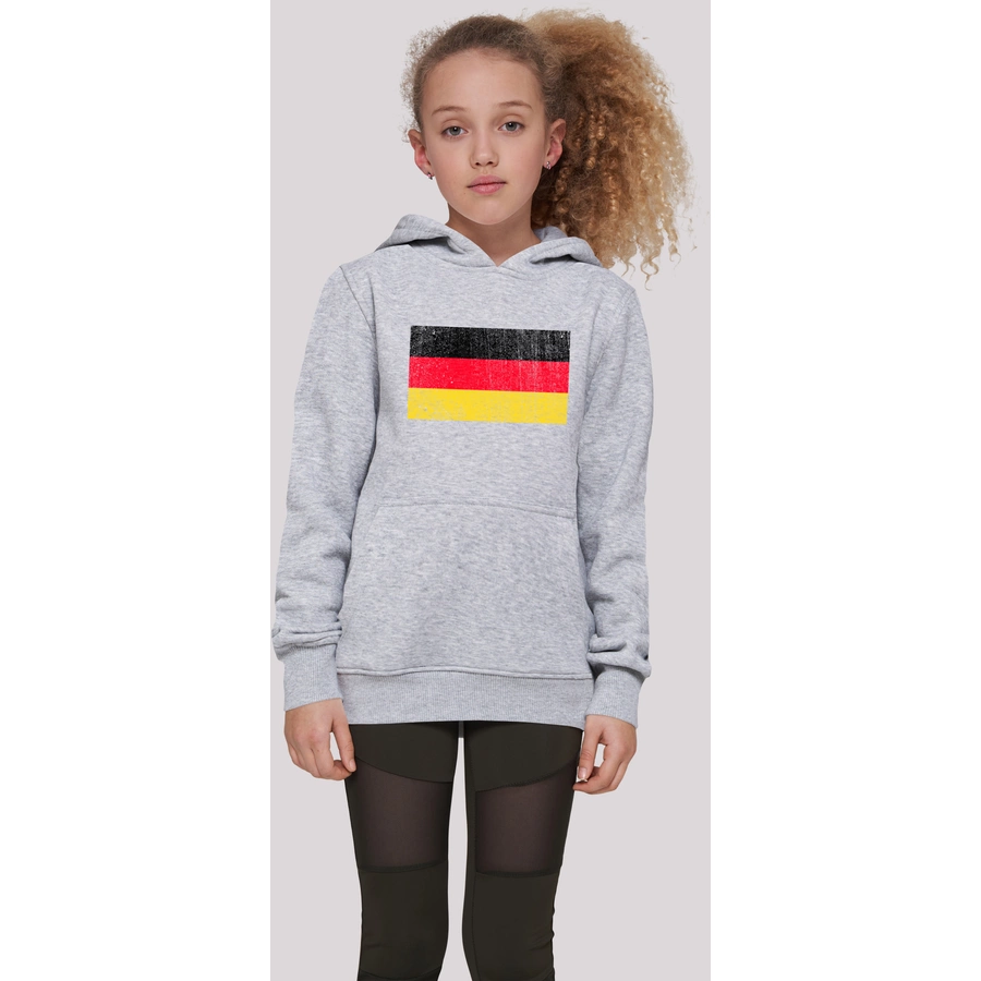 F4NT4STIC Hoodie Germany Deutschland Flagge distressed heather grey