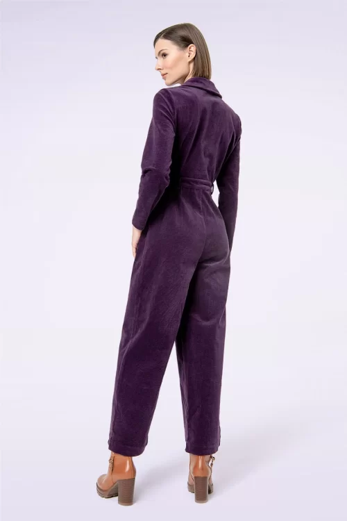 Surkana Margot rib jumpsuit in paars