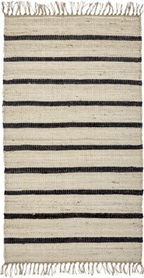 House Doctor - Gulvtæppe - Sima - Sort Og Natural - 70X140 CM