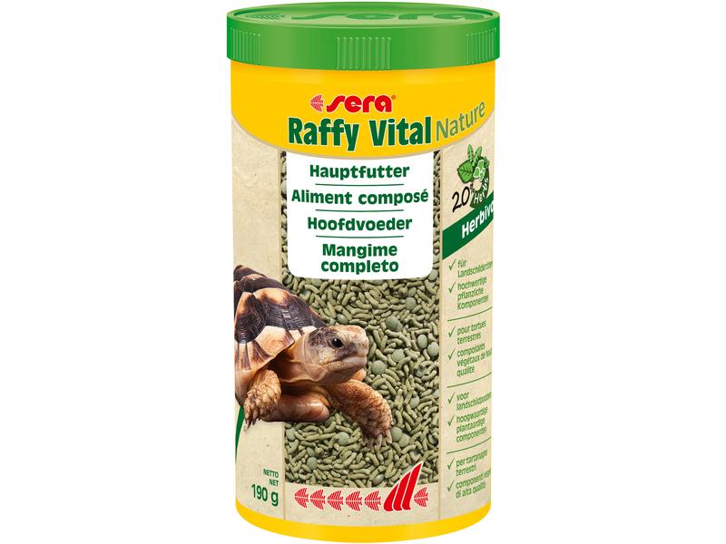 sera Hauptfutter Raffy Vital Nature, 1000 ml, 190g Mischfuttermittel für alle Landschildkröten