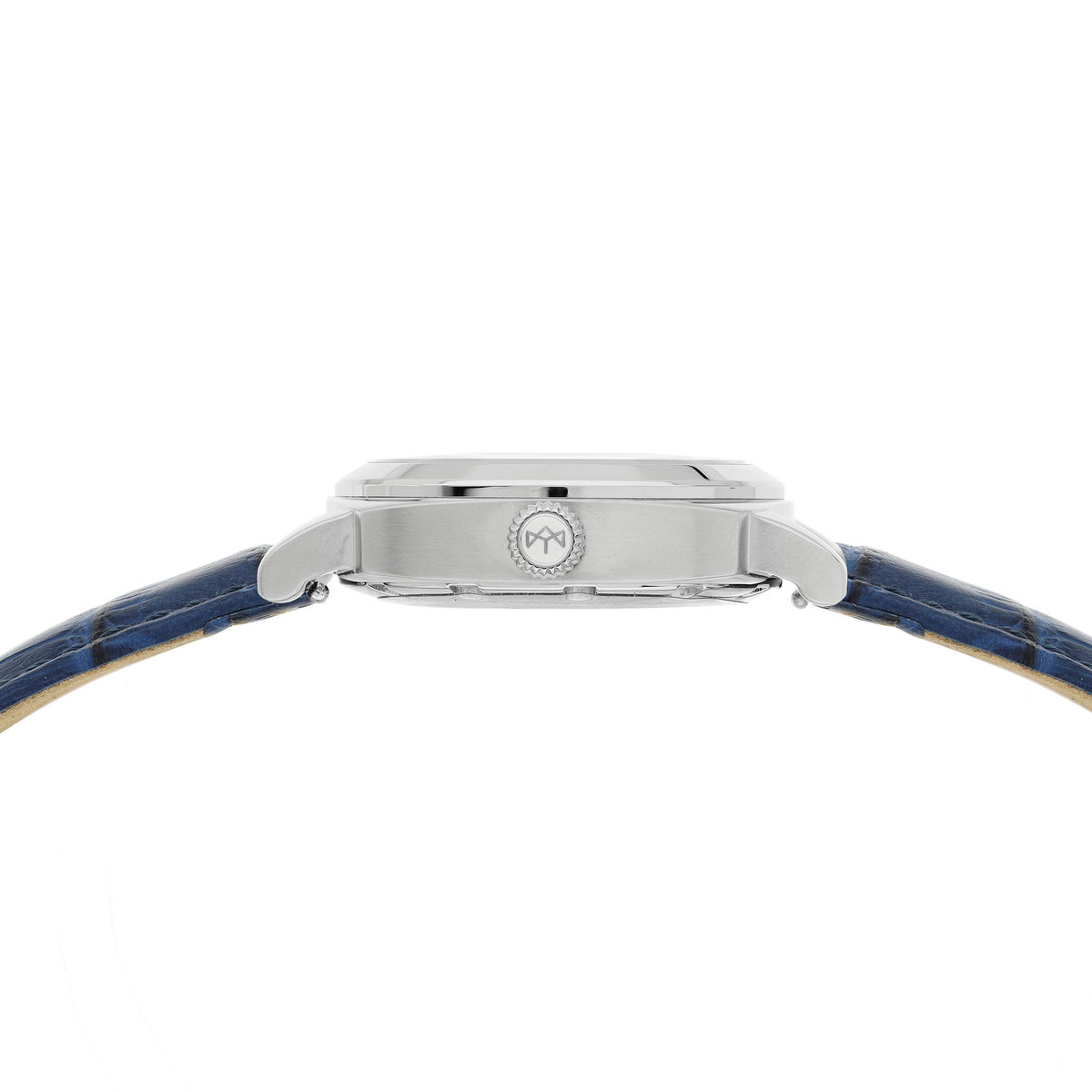 Montre MATY GM automatique cadran bleu bracelet cuir bleu