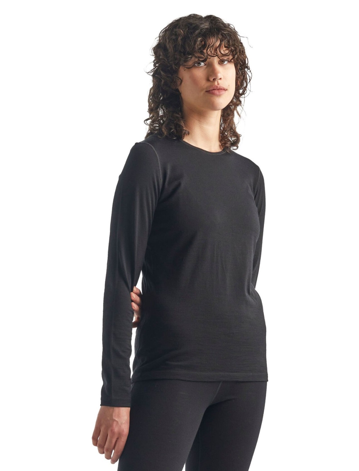 Icebreaker Damen-Langarmshirt 200 Oasis LS Crewe Black