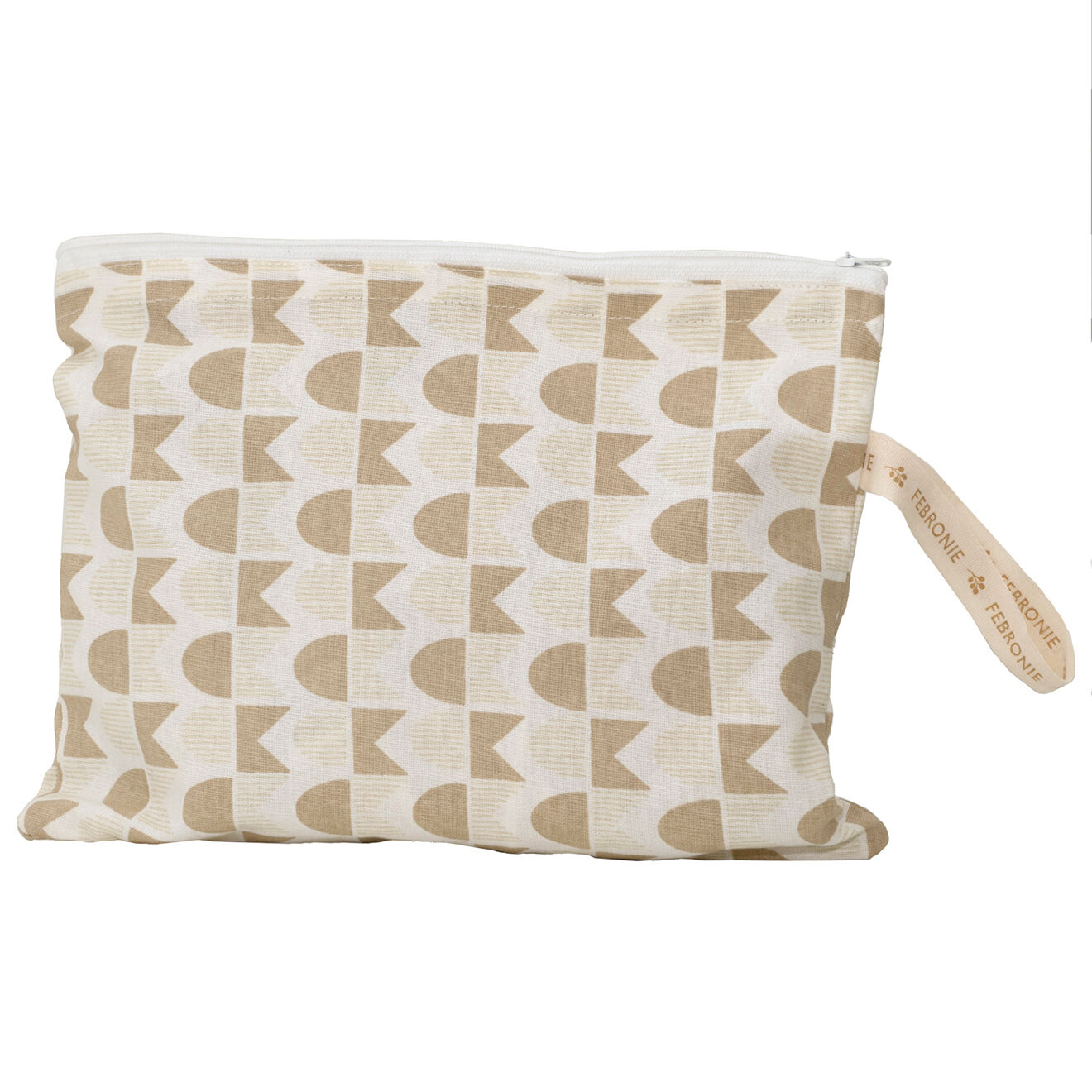 Febronie Pochette de plage en Coton Skandi sable - 28x21 cm