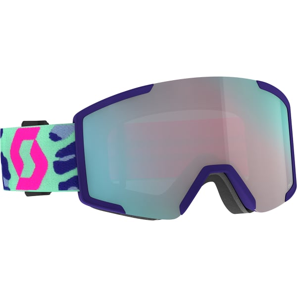 Masque de ski SCOTT SHIELD MINT GREEN/NEON PINK / ENHANCER AQUA CHROME
