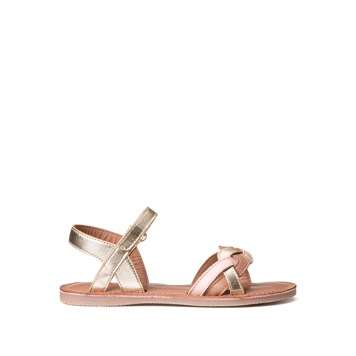 COLEÇÃO LA REDOUTE<br>Sandálias de couro com velcro