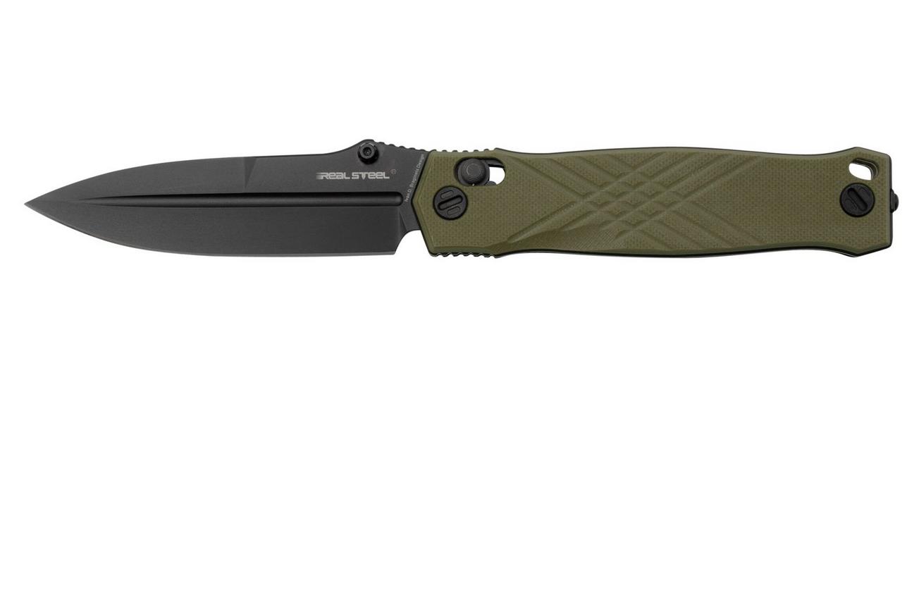 Real Steel Muninn 7752GB Black and Green G10, Black VG-10, zakmes