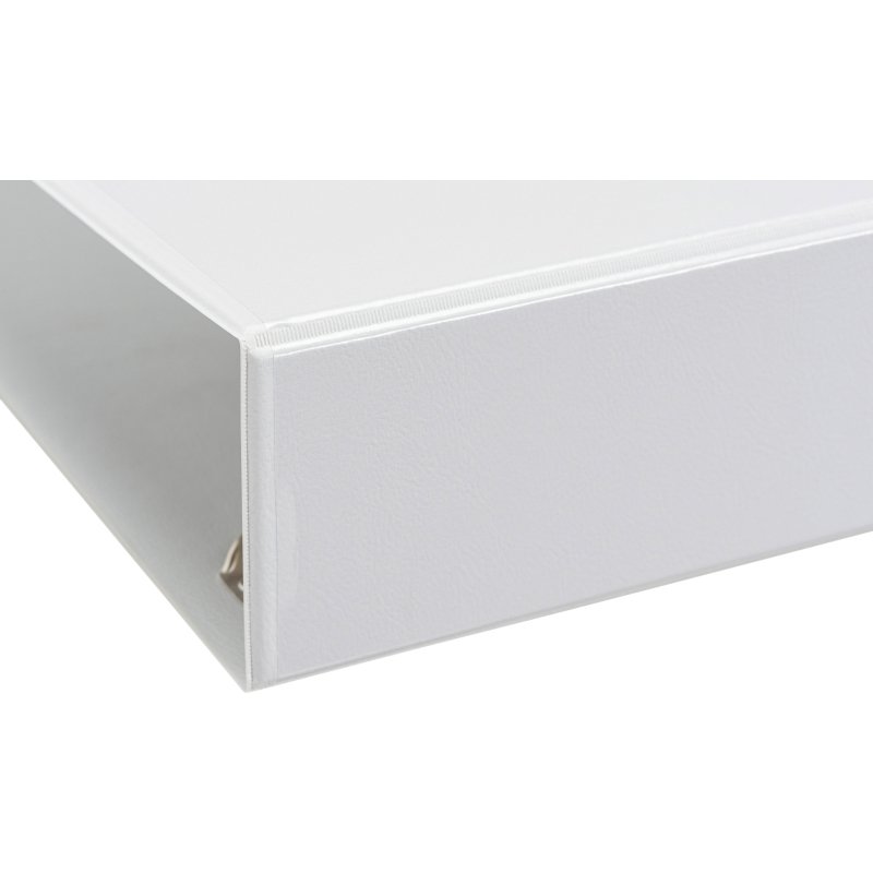 Classeur 4 anneaux cartonné Bruneau personnalisable A4 - Dos 7 cm blanc
