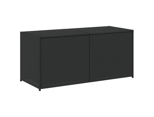 VIDAXL - Coffre Boîte de rangement de jardin noir 283l résine tressée