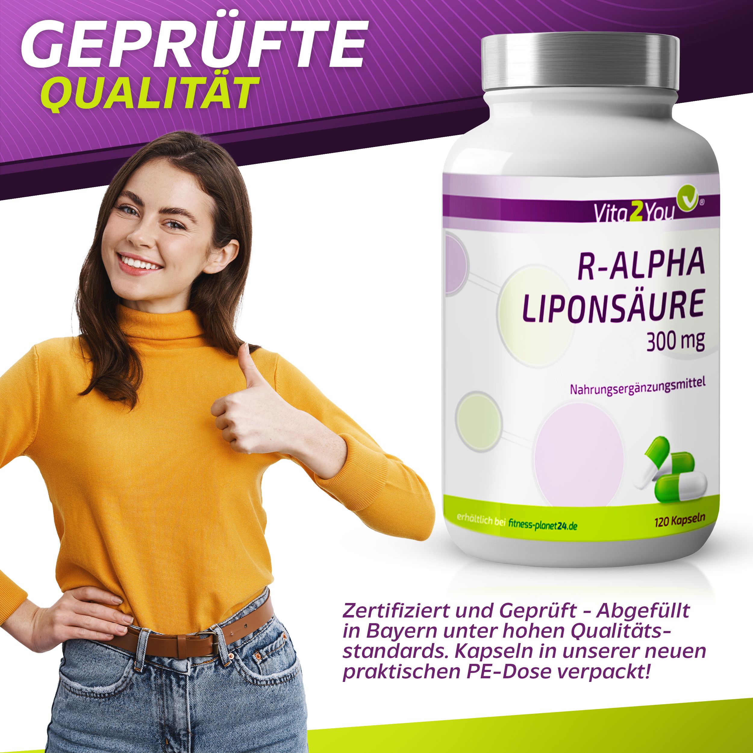 Vita2You R Alpha Liponsäure 300mg Kapseln