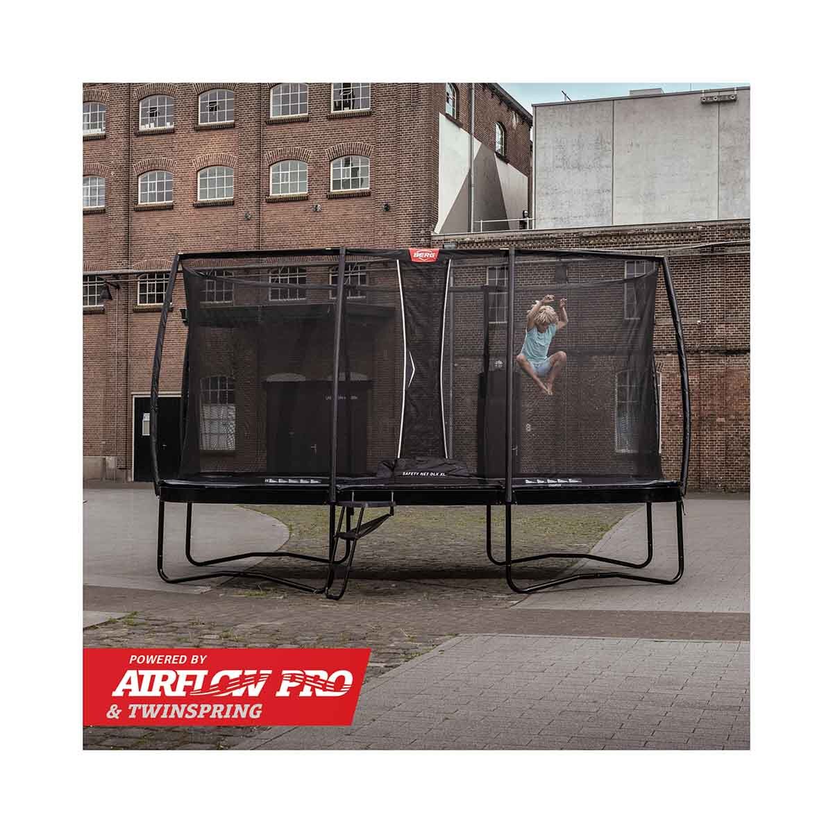Bergtoys Berg Ultim Champion Trampolin Regular + Sicherheitsnetz Deluxe XL