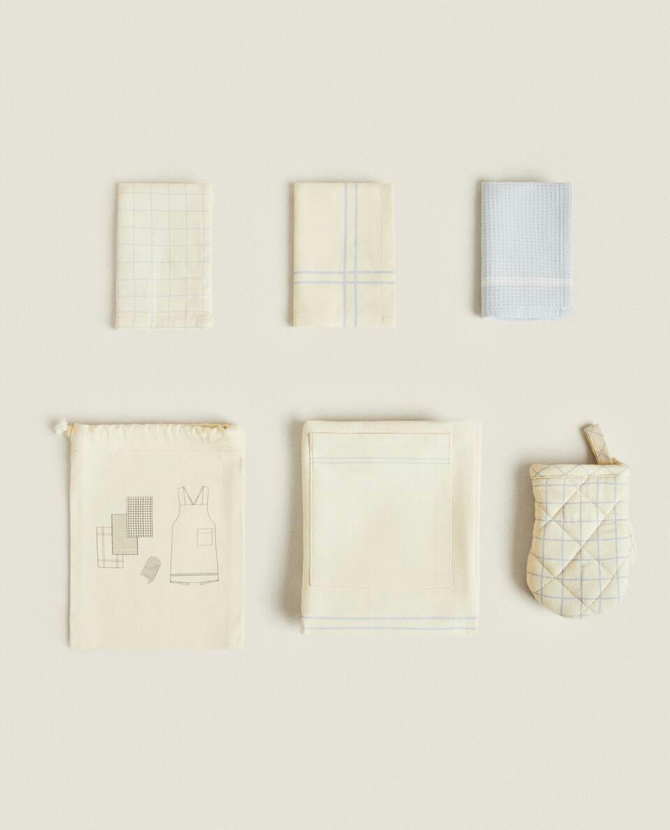 Conjunto de roupa de cama para cozinha infantil