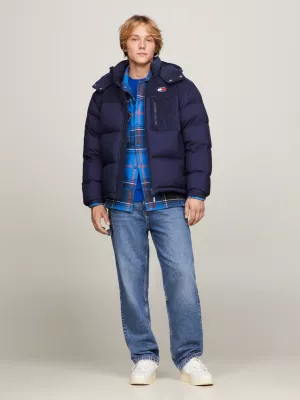 Puffer Alaska de penas recicladas com cordão