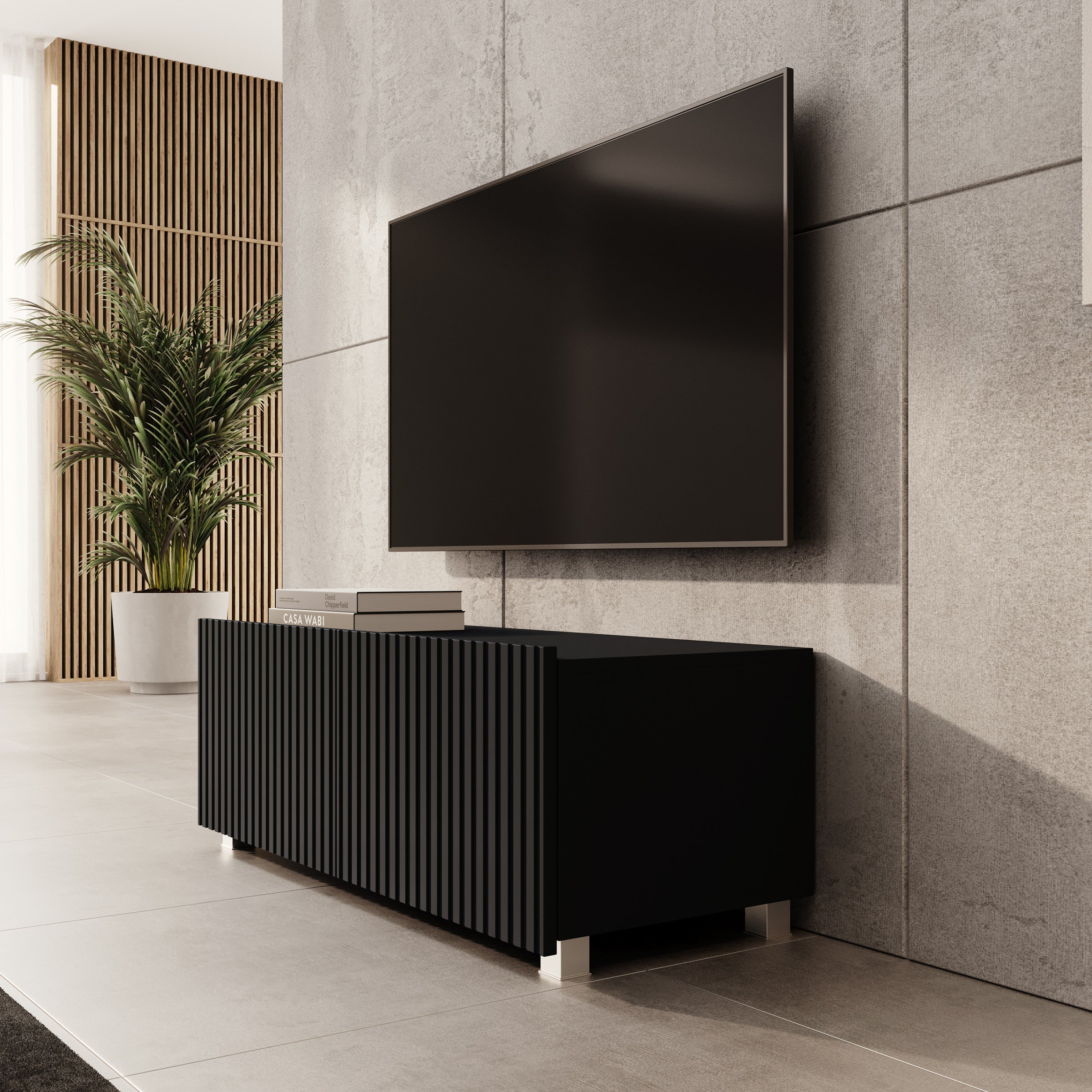 Kenderes - TV-Meubel - Zwart - 100x41x38 cm
