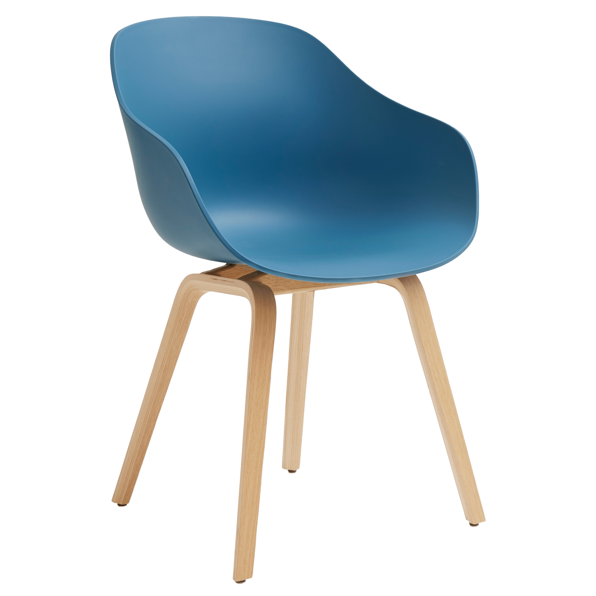 Eetkamerstoel AAC 222 eiken gelakt onderstel azure blue 2.0