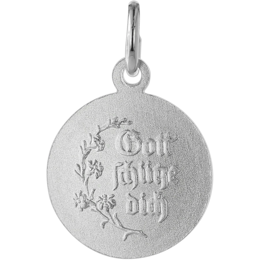 trendor 75326-V Engel-Anhänger für Kinder Weißgold 585 (14 Kt) mit Silberkette silver