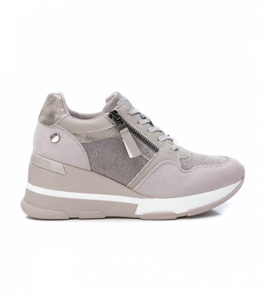 Tênis Xti 140060 cinza - Altura do salto: 7 cm -